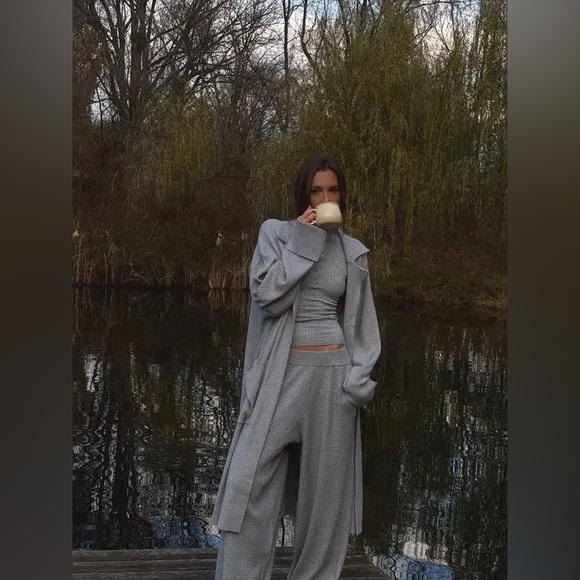 NWT WeWoreWhat Cable Knit Wide Leg Pull On Pant - Picture 4 of 7